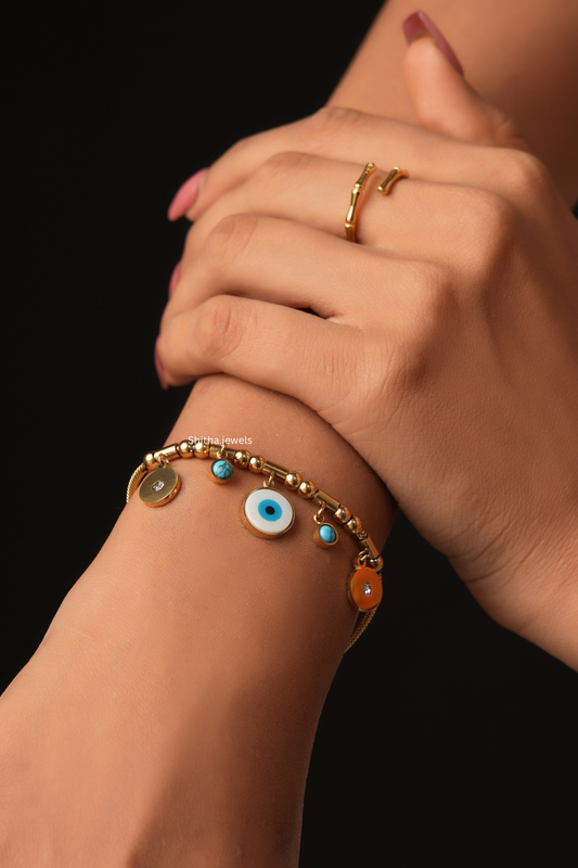 Evil Eye Dangle Bracelet