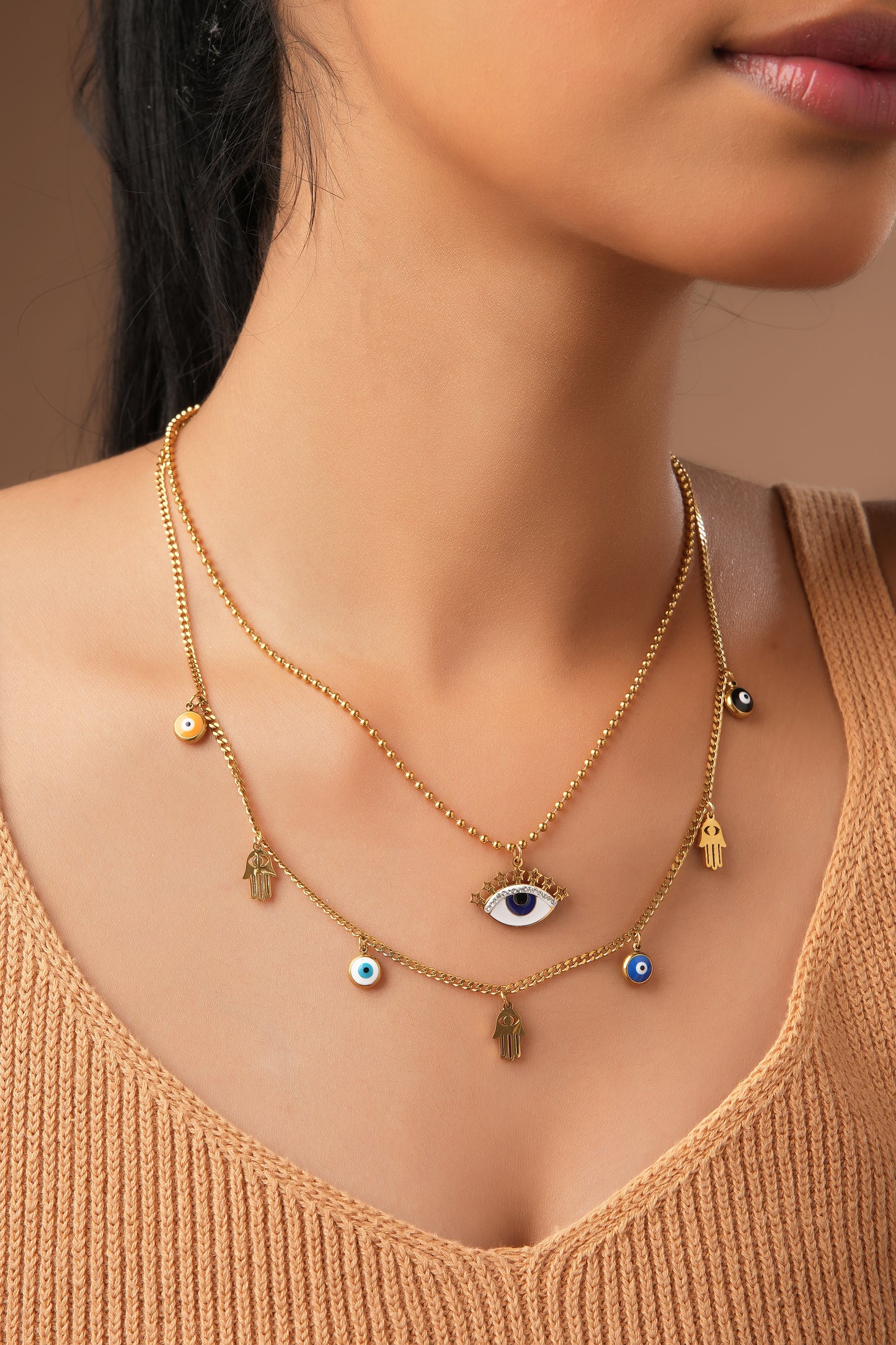 Hamsa Charm Necklace