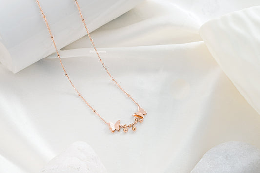 Rose Gold Butterfly Necklace