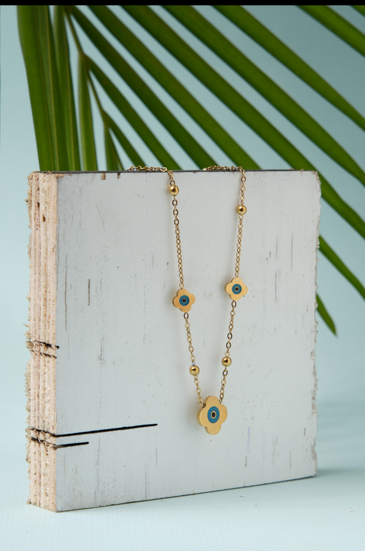 Clover Evil Eye Necklace