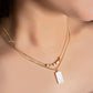 Rectangle Layered Mother Of Pearl Necklace