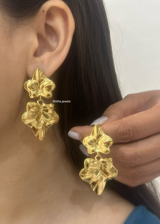 King Fold Drop Earrings