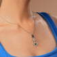 Hanging evil eye necklace