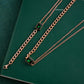 Vintage Mixed Green Emerald Necklace (Rose Gold)