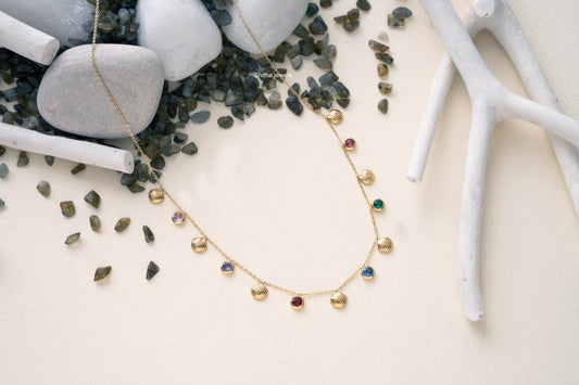 Shell Gemstone Necklace